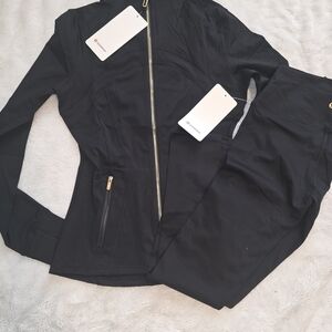 Lululemon Athletica Black Blazer with Gold Zipper